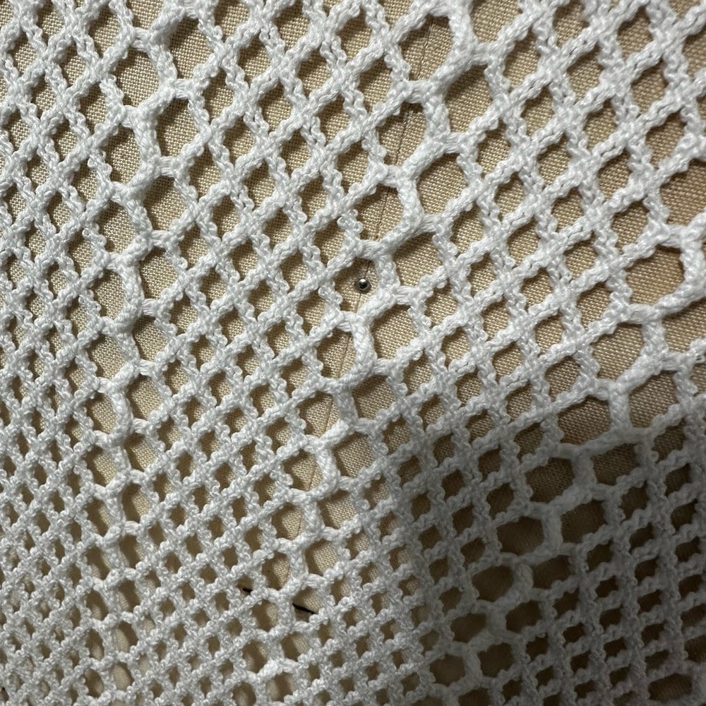 Zara White Crochet Vest size Medium - Picture 5 of 6